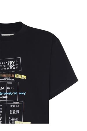 T-shirt in jersey di cotone nero MM6 MAISON MARGIELA | SH0GC0070M20170900